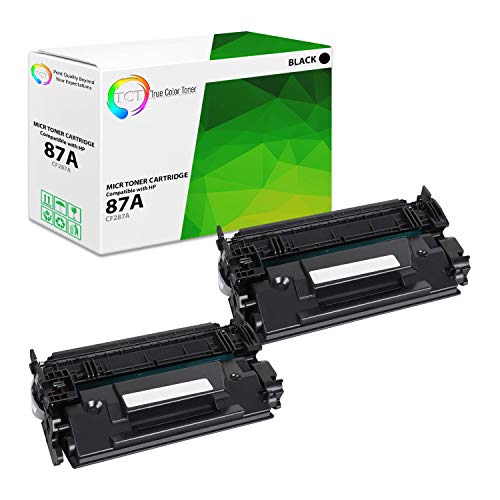 TCT Premium Compatible Toner Cartridge Replacement for HP 87A CF287A MICR Black Works with HP Laserjet Enterprise M506DN, MFP M527 M527DN Printers (9,000 Pages)- 2 Pack