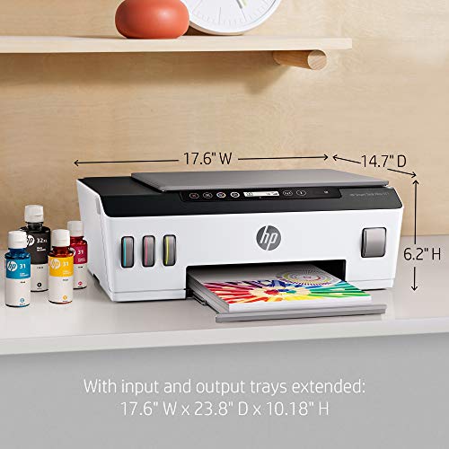 HP Smart-Tank Plus 551 Wireless All-in-One Ink-Tank Printer | up to 2 Years of Ink in Bottles | Mobile Remote Print, Scan, Copy (6HF11A)