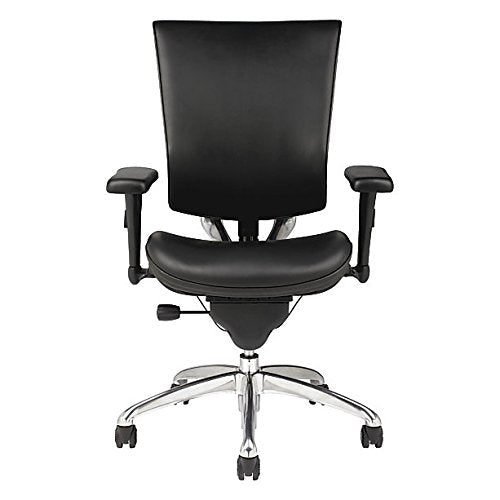 WorkPro Commercial Leather Executive Chair, Black