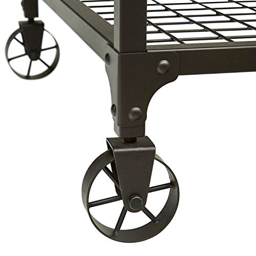 Stone & Beam Elias Industrial Metal Office Computer Desk, 60"W, Brown/Black