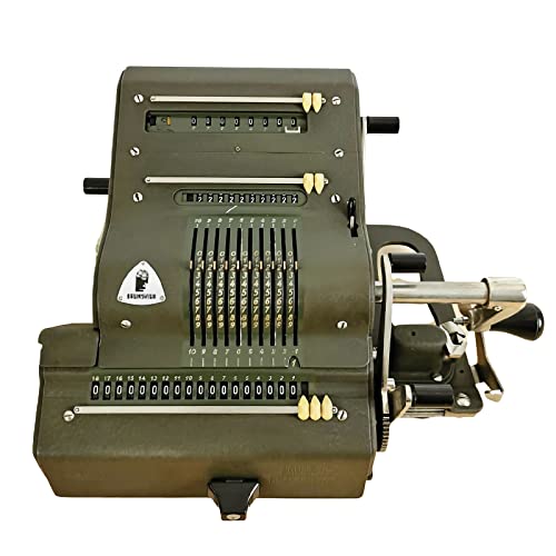 Amdsoc 1952's Large Hand Calculator - 18-bit Mechanical Sprocket - 17 x 30 x 24 cm