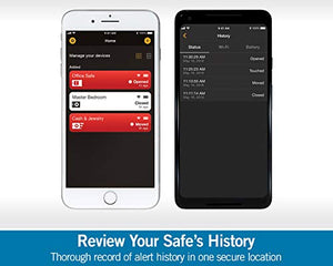 Night Owl Wi-Fi Enabled Smart Safe with Real-Time Notifications, Integrated Cloud Coverage.04 Cubic ft. Storage Capacity, Pry-Resistant Steel, Single Handed Access, Motion-Activated LED Light