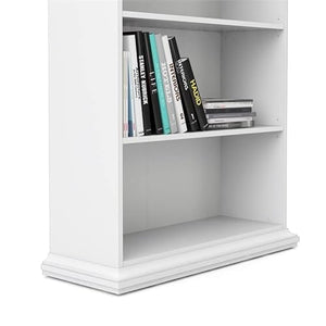 Home Square Modern Wood Bookcase Set in White (Set of 2)
