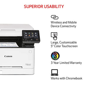 Canon Color imageCLASS MF653Cdw Wireless Laser Printer - Multifunction, Duplex, Mobile-Ready - White