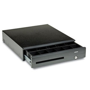 Posiflex CR6417L0 Series CR6400 Cash Drawer, USB Interface, Scratch Resistant, 16.85" W x 18.11" D x 3.94" H, Black