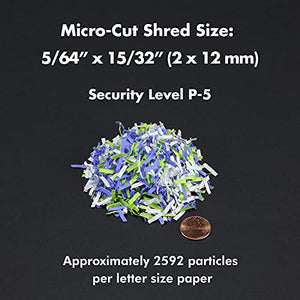 Aurora Professional Grade AU125MA Micro-Cut Paper Shredder - 120-Sheet Auto Feed - P-5 Security Level