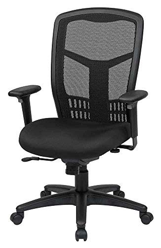Office Star High Back ProGrid Back FreeFlex Seat with Adjustable Arms, 3-Position Locking 2-to-1 Synchro Tilt Control and Seat Slider, Black Managers Chair