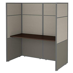 Bush Business Furniture Easy Office Cubicle Desk Workstation, 60W x 66H, Mocha Cherry