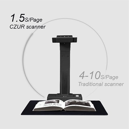CZUR ET18 Pro Professional Document Scanner, 2nd Gen Auto-Flatten & Deskew Tech, 18MP Sony Camera, Capture A3, 186 Languages OCR, Convert to PDF/Searchable PDF/Word/Tiff/Excel, Run On Windows&Mac OS
