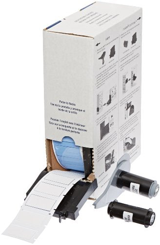 Brady BM71-500-175-342 Bulk BMP71 PermaSleeve Wire Marker Sleeves, 0.851" Height, 1.765" Width, Polyolefin (B-342) White (Roll of 1000)