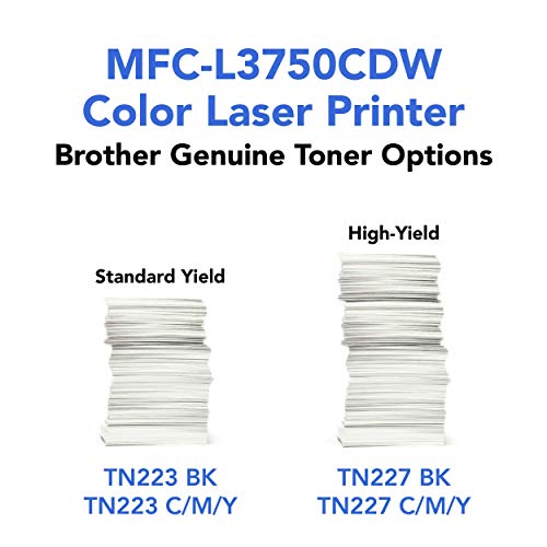 Brother MFC-L3750CDW Digital Color All-in-One Printer, Laser Printer Quality, Wireless Printing, Duplex Printing, Amazon Dash Replenishment Enabled (Renewed)