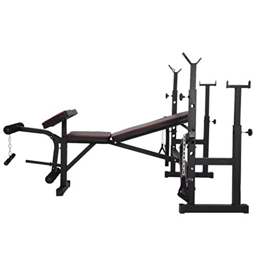 TOUNTLETS Adjustable Workout Bench Curl Weight Bench for home Gym,Weight Bench with Leg Extension and Leg Curl Full Body Workout Home Gym Strength Training Fitness Black Load-bearing 400LBS, Multifunctional Flat Abs Bench,Olympic Bench Press