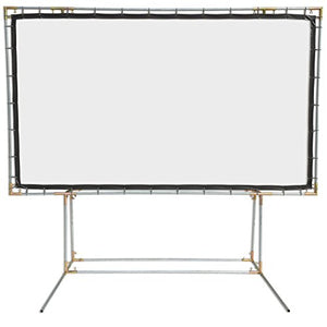 Carl's FlexiWhite Standing Projector Screen Kit (16:9 | 6.75x12-Ft | 165-in) Outdoor Projection Screen, HD, 3D, 1.1 Gain, Dark/Controlled Ambient Light, Outdoor Movie Screen, Stand Poles NOT Included