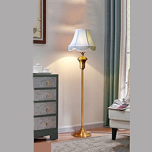 WENMENG2021 Brass Floor Standing Lamp for Bedroom Living Room Kitchen Office - Modern Upright Floor Light