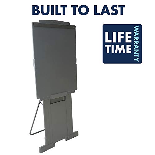 Quartet Easel, Adjusts 39" to 72" High, Collapsible, Portable, Whiteboard, Flipchart Holder, DuraMax Presentation, Gray (200E)