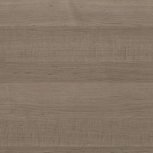Bush Furniture 60-Inch L-Shaped Desk with Hutch, Lateral File Cabinet, Ash Gray - CAB005AG