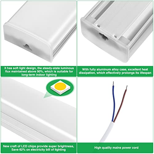 Amberbaby Under Cabinet LED Flushmount Light, Waterproof Commercial Security Lighting 9 Pack