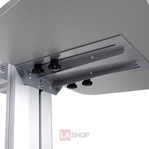 Dual Monitor Computer Printer PC Mobile Rolling Cart Workstation Gray