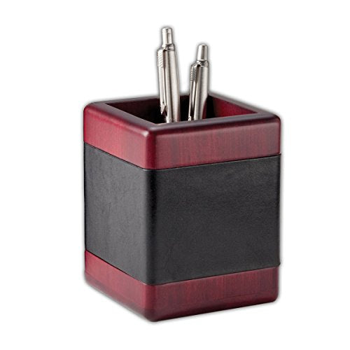 Dacasso Rosewood and Leather Desk Set, 8-Piece