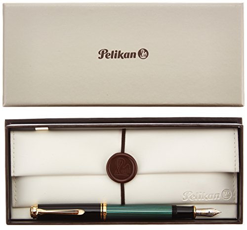 PELIKAN Souveran M800 Fountain Pen- Extra Fine, Black/Green (995670)