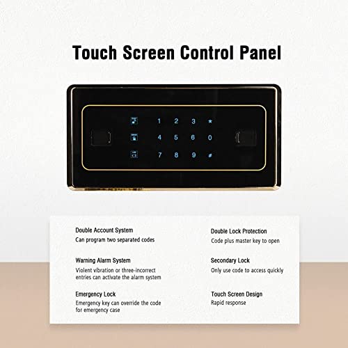 ULTECORE 2.05 Cubic Feet Cabinet Security Safe Box with Digital Keypad & Double Keys Money Lock Box for Home Hotel Office Business Jewelry Gun Cash Documents 23 x 15.7 x 13 inches