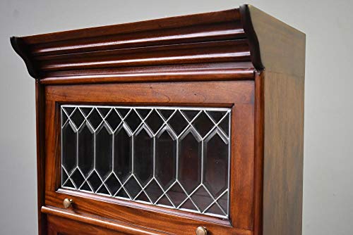 Crafters and Weavers Legacy 4 Door Barrister Bookcase - Brown Walnut