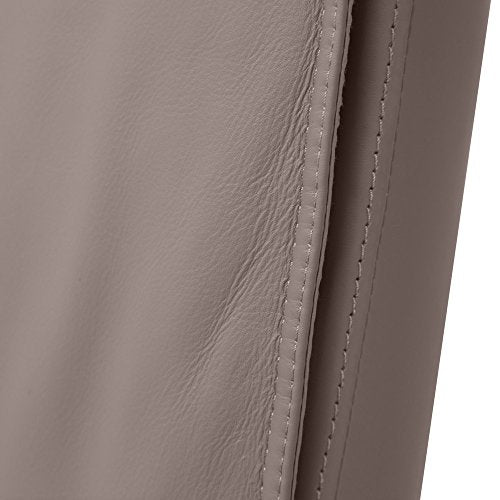 Forbes Genuine Leather Aluminum Base High Back Executive Chair - Light Grey