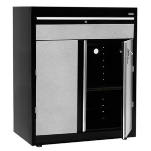 Sandusky Lee GADF301836-M9 Welded Steel Base Cabinet, 1 Drawer, 1 Adjustable Shelf, 200 lb. Per Shelf Capacity, 36" Height x 30" Width x 18" Depth