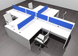 UTM Furniture Modern Acrylic Divider Office Workstation Desk Set, OF-CPN-FPB29