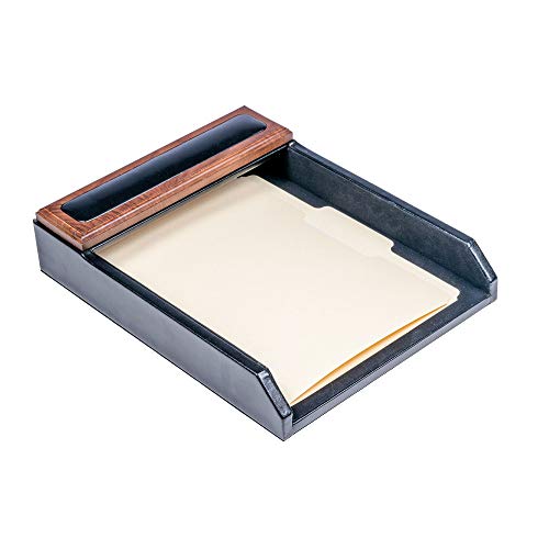 Dacasso Walnut and Leather Desk Set, 3-Piece