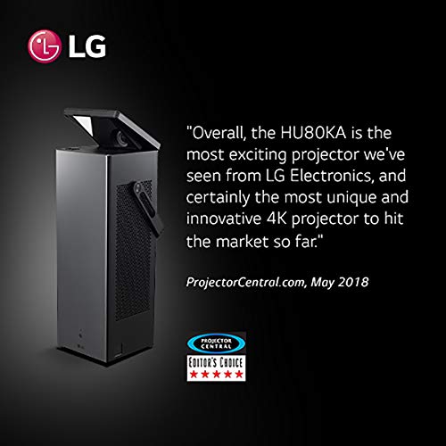 LG HU80KA 4K UHD Laser Smart TV Home Theater CineBeam Projector - 2500 Lumens, Black