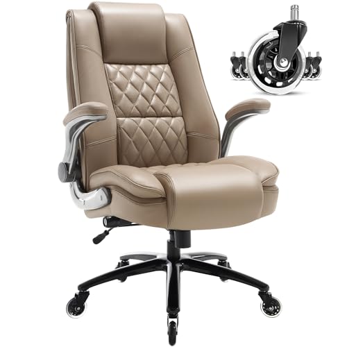 EZAKI High Back Office Chair with Flip-up Arms and Lumbar Support