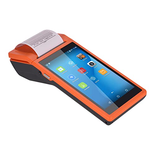 BISOFICE POS Receipt Printer, Android 6.0 OS Mobile POS, 58mm Receipt Printer, 5.45" Touch Screen PDA Printer Supports 3G WiFi BT4.0 USB OTG Bluetooth, Handheld POS Machine Terminal Printer