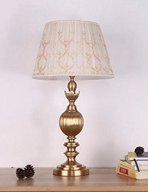 CJSHVR-Luxury European modern bedroom bedside lamp, copper lamp, copper lamp style, the living room became retro copper lamp