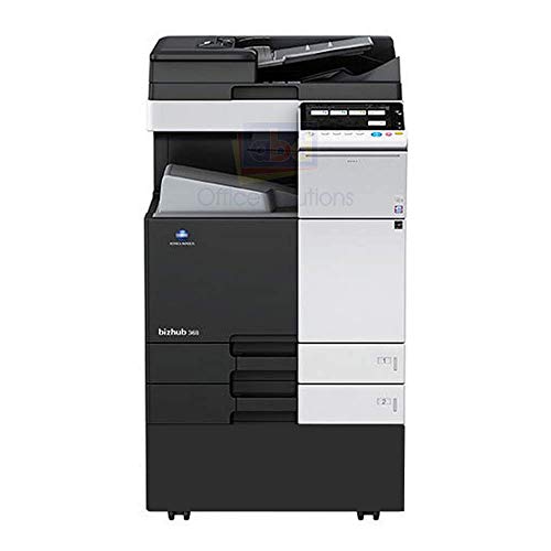 Konica Minolta Bizhub 368 A3 Monochrome Laser Multi-Function Copier - 36ppm, Copy, Print, Scan, Auto Duplex, Network, 1800 x 600 DPI, 2 Trays, Stand (Renewed)