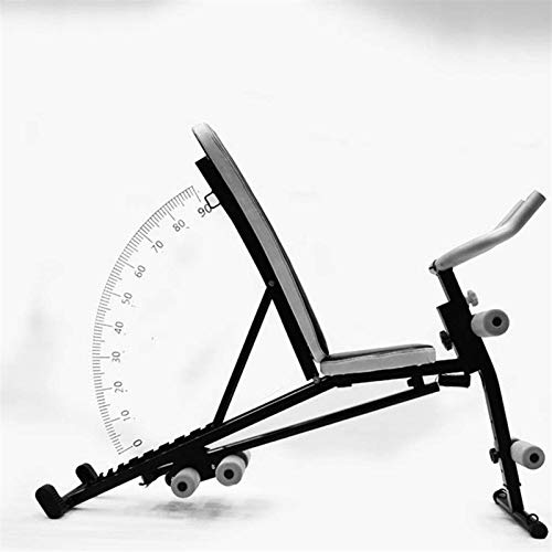 DSWHM Safety Comfortable Adjustable Fitness Benches Strength Training Equipment Adult Abdomen Machine Sit-up Chair Weightlifting Dumbbell Bench Indoor Fitness Equipment