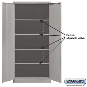 Salsbury Industries Assembled Standard Storage Cabinet, 78-Inch High by 18-Inch Deep, Gray