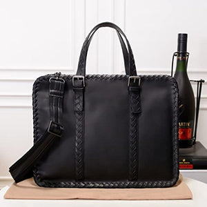 SFFZY Men's Briefcase Leather Business Handbag Leather Shoulder Messenger Bag Men's Computer Bag (Color : A)