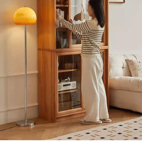 GUERNSEY Cherry Wood Standing Bookshelf Cabinet Storage Rack