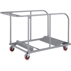 Lorell Round Planet Table Trolley Cart, Gray