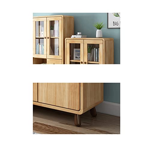 AOKLEY Wood Bookcase with Glass Door - Children's Bookcase Display Cabinet