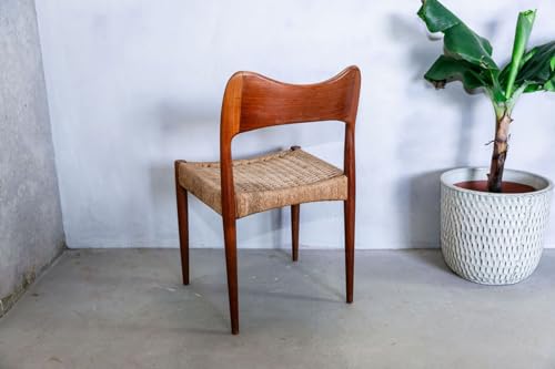 Lschool Niels Otto Mller Danish Paper Cord Chairs Paired with Nils Jonsson Table