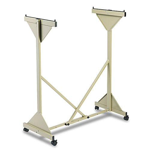 Safco Mobile Plan Center with 18 Hanging Clamps - Sand