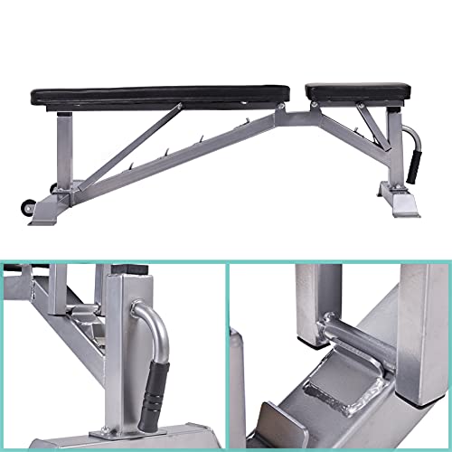AKDSteel Weight Bench,Adjustable Weight Bench for Full Body Workout,Exercise Bench for Weight lifting and Strength Training Adjustable Sit Up Bench Gym Equipment