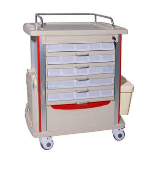 MS3C MS3C-200T Lite Mobile Bin Cart with Chart Rack, Drawer Dividers