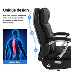 LEAGOO High-Back Electric Reclining Office Chair with Footrest