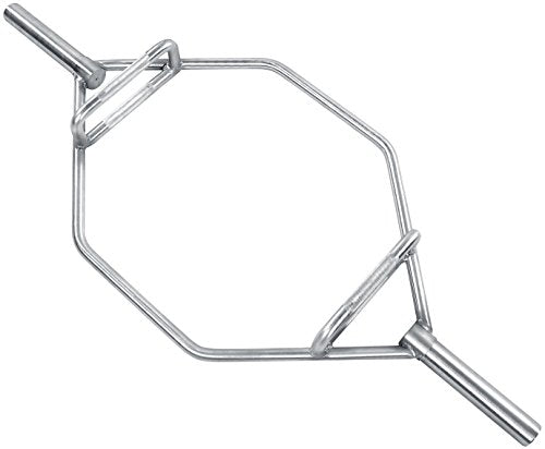 HulkFit Olympic 2-Inch Hex Weight Lifting Trap Bar, 1000-Pound Capacity - Regular (Chrome)