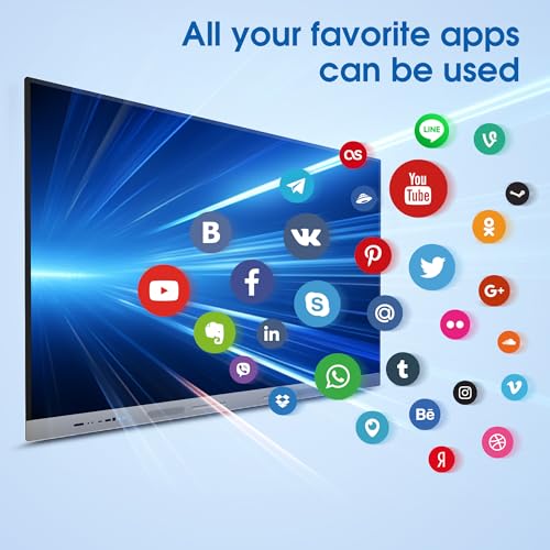 Biling 65 PRO Smart Board with Dual System, 4K UHD Touchscreen, 20 Points Touch - Office Home Classroom