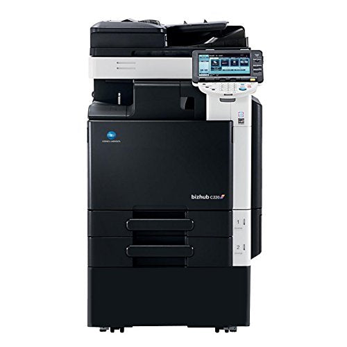 Konica Minolta BizHub C220 Tabloid-Size Color Laser Multifunction Printer - 22ppm, Copy, Print, Color Scan, 2 Trays, Stand