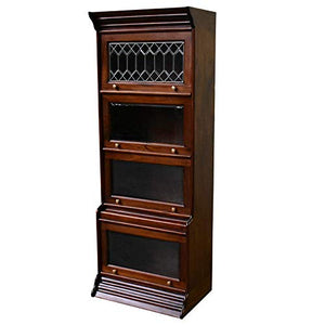 Crafters and Weavers Legacy 4 Door Barrister Bookcase - Brown Walnut